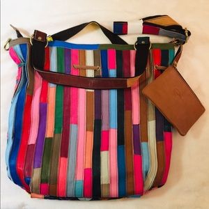 Multi-Colored 100% Lambskin Leather Bag